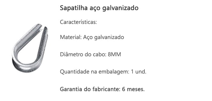 sapatilha-aco-galvanizado-8mm